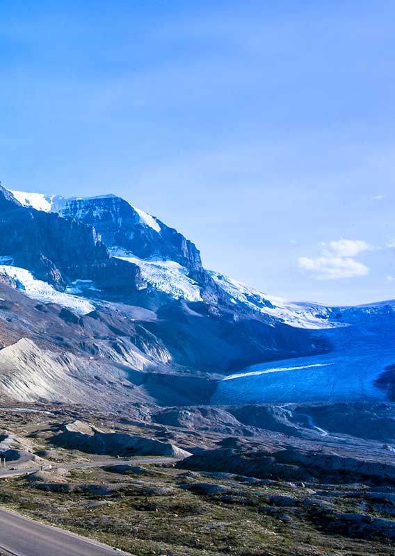 Views of the Columbia Icefield from the Glacier Discovery Center on the Icefields Parkway