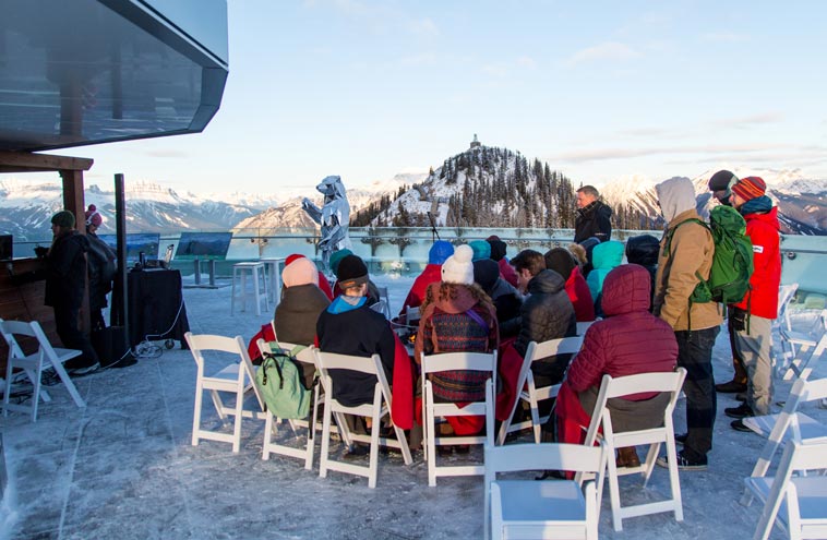 Youth Tackle Climate Change at Top of Gondola